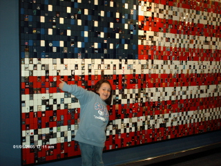 usa flag made out of zippo lighters