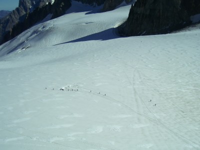Folks on an expedition to the summit.