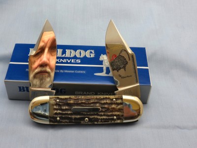 Rare double turkey etch, both blades have a turkey on them!