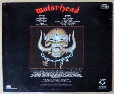 Skullpture from back cover of IronFist Album 1982