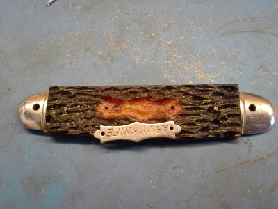 Used a dremel tool to hog out the bone between the scribed lines.