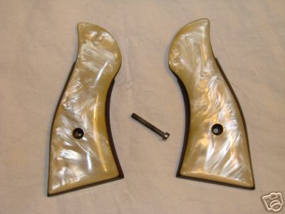 White pearl grips for Colt Python or same size frame Colt.