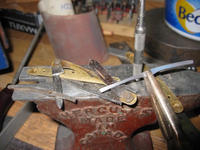 108OT under repair - with the new spring and my steady