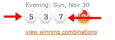 IL Lottery Pick 3 - Sunday Nov 30, 2014 Evening.jpg