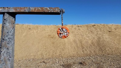 100 yard 3 inch plate after .308 at the range_01MAR2015.jpg