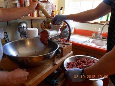 plain venison being ground 2nd time