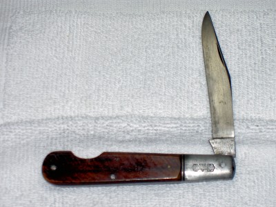 Here is an OVB knife from before 1955.  Exact date unknown, but it was in my Grandpa's fishing box and he died in 1955, so it's older than that for certain!