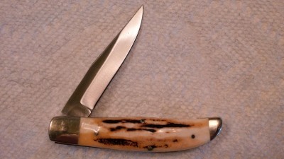 G.W. Stone custom stag slip-joint, pile side