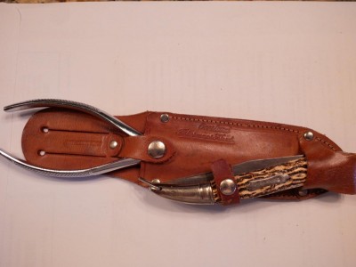 Overland Fisherman's Friend knife and pliers set with scabbard