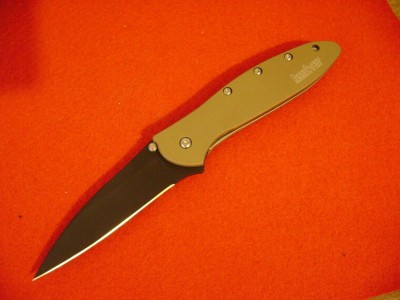 Kershaw Leek - 1660DSBLK Desert Sand - Open Mark.JPG