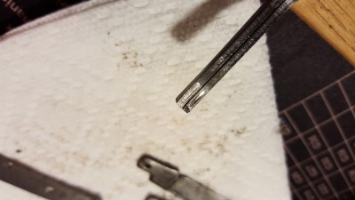 Springs showing some wear. The cuts are about half a mm deep.
