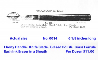 Napanoch Ink Eraser Catalog Image