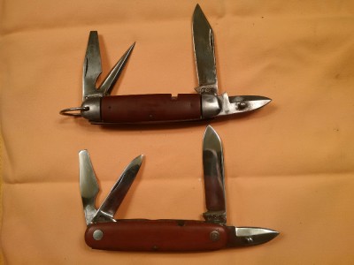 Case Tested XX scouts, red fibroid handles, mark side