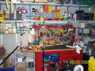 This is to the left of the corner bench