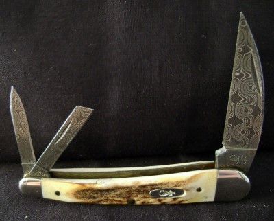 Case Seahorse Whittler 5355 WH DAM - 2008 Stag Damascus - Open.JPG