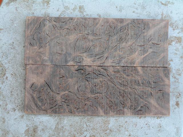 Stabilized Old Growth Redwood LACE BURL just cut by my bandsaw and of course - bookmatched!