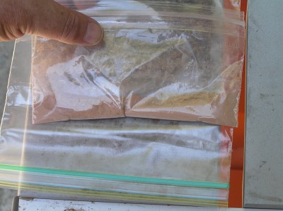 I emptied the dust cloth at the vacuum 4 times to collect enough dust to use as filler material later on. I will mix it with a thin epoxy or a Cyanoacrylate that does not dry real fast to fill all the cracks in the wood. The end result should look similar to the sanded scales.