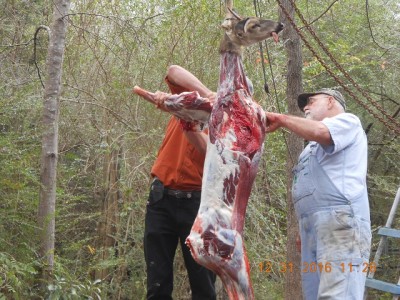 Class continues as he removes the other shoulder.