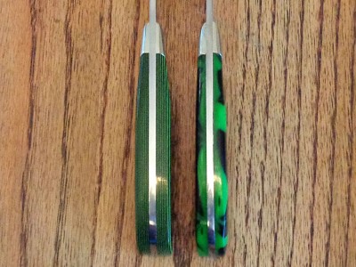 156OT's in BLACK & NEON GREEN G-10  and ACRYLIC-r (3).jpg