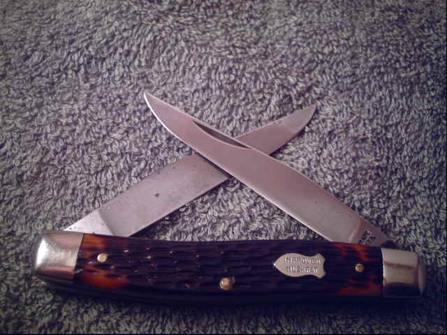 Schrade 787 "improved" muskrat, no etch