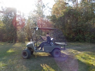 Headin' out on the cart.