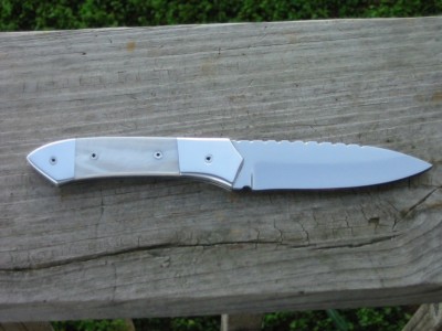 Gentlemans knife in 1095.  Handles all come off for easy cleaning