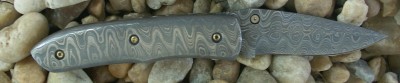 Total damascus knife
