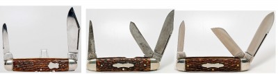 Left to right:  NYK, Wester Bros, Schrade Cut Co
