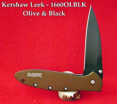 Kershaw Leek - 1660OLBLK Olive & Black - #2 (7-28-18) - Labeled.JPG