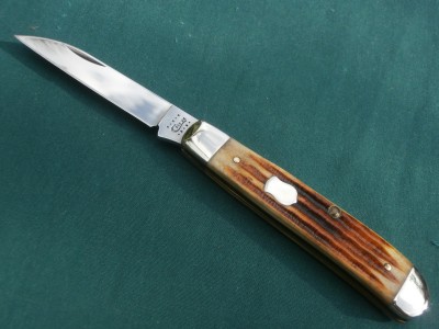 2010 Case 6107W Second Cut Antique Bone Wharncliffe Mini Trapper