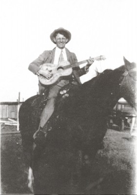 Grandpa Clarence on his horse Prince - Osage Co, OK 1930