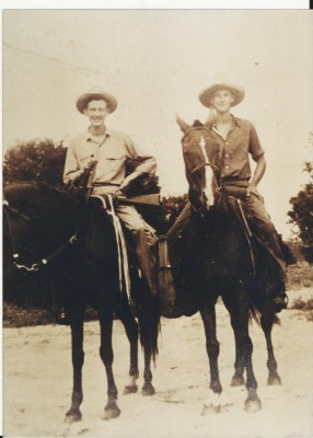 Miss Joy's dad, Willard Redditt with his friend Bud Cox(the one with the rifle).