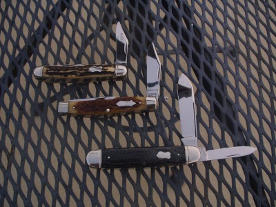 All MINT MINT Wards "Damascas stag" cattleman, standard cattleman,  Winchester made) for Wards Cigar