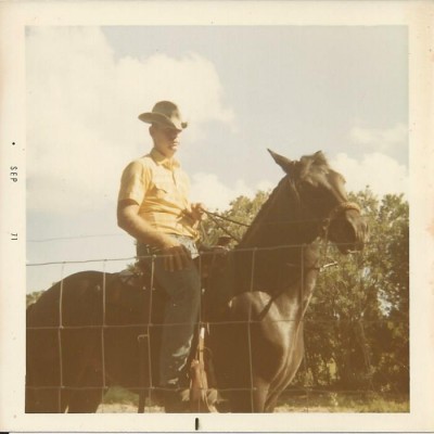Almost 20 years later, notice the custom shaped Stetson.