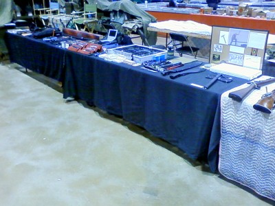 My two tables with the black tablecloths in Lexington,KY a while ago.