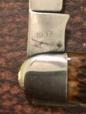 Powderhorn Pattern Stamp &quot;1936&quot;