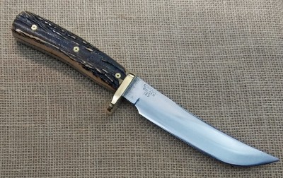 Schrade Walden 165OT, customized with stag handles.