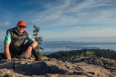 My brother Gary on top of Grouse Mountain overlooking Vancouver BC.