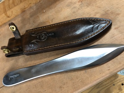 too cheap to buy a Randall sheath for the thrower!