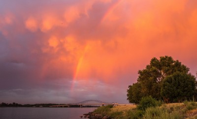At sunset after the storm in Kennewick, WA.