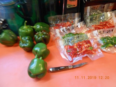 Ready for the freezer to be used in soups, chili and stews.
