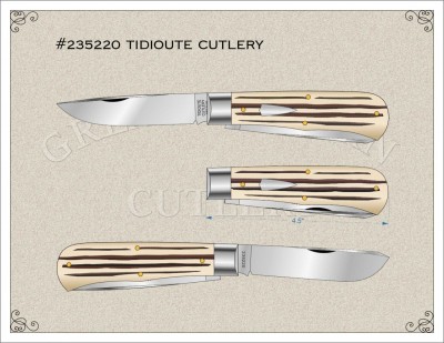 2020 GEC 23 trapper 2 blade woodland micarta
