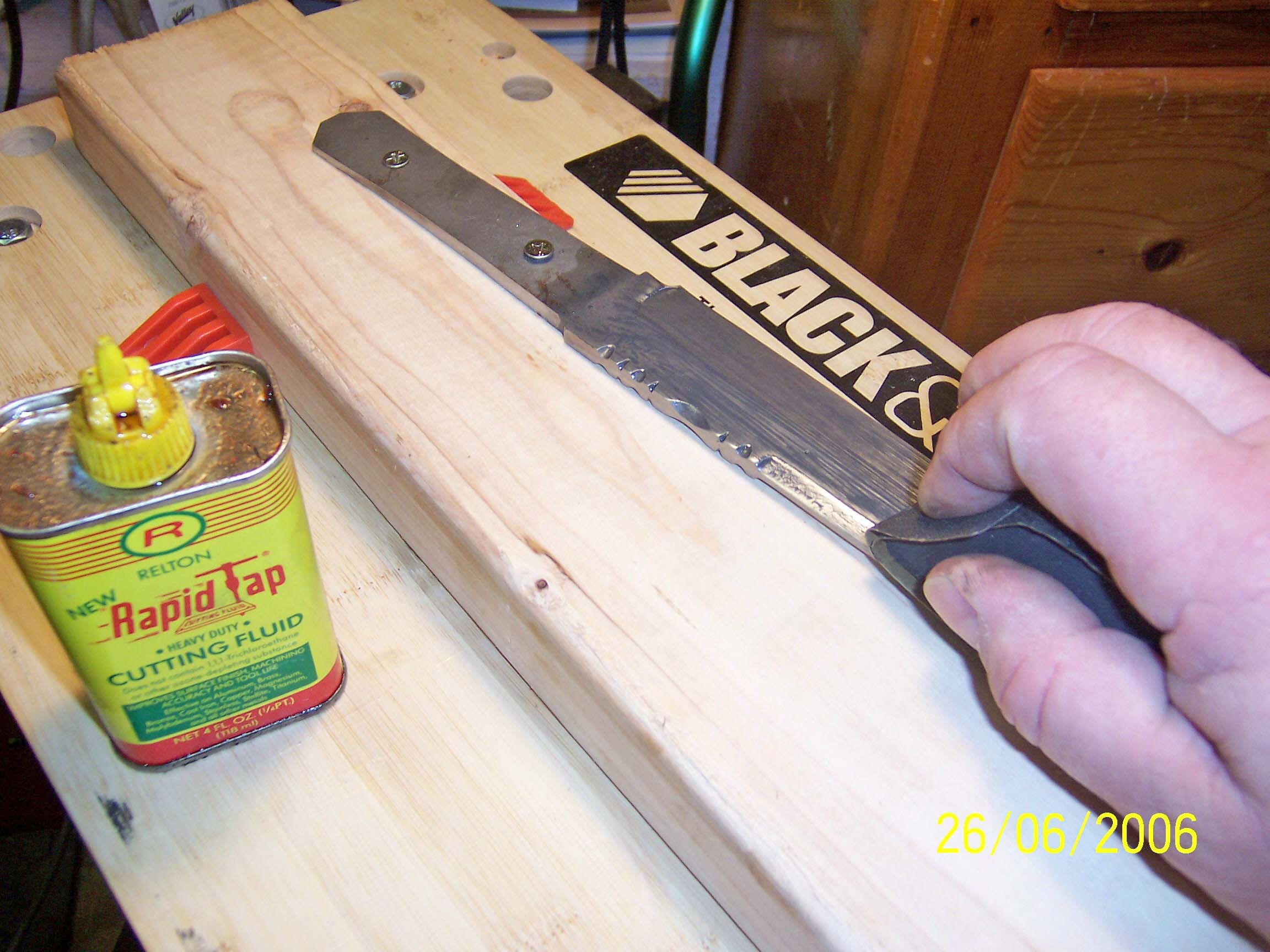 I chose to hand sand the blanks for the most part as I did not want to change the shape of the blade by using a belt sander.  In that time since I have completed these knives I have added a number of tools to my shop which would make this process much eas