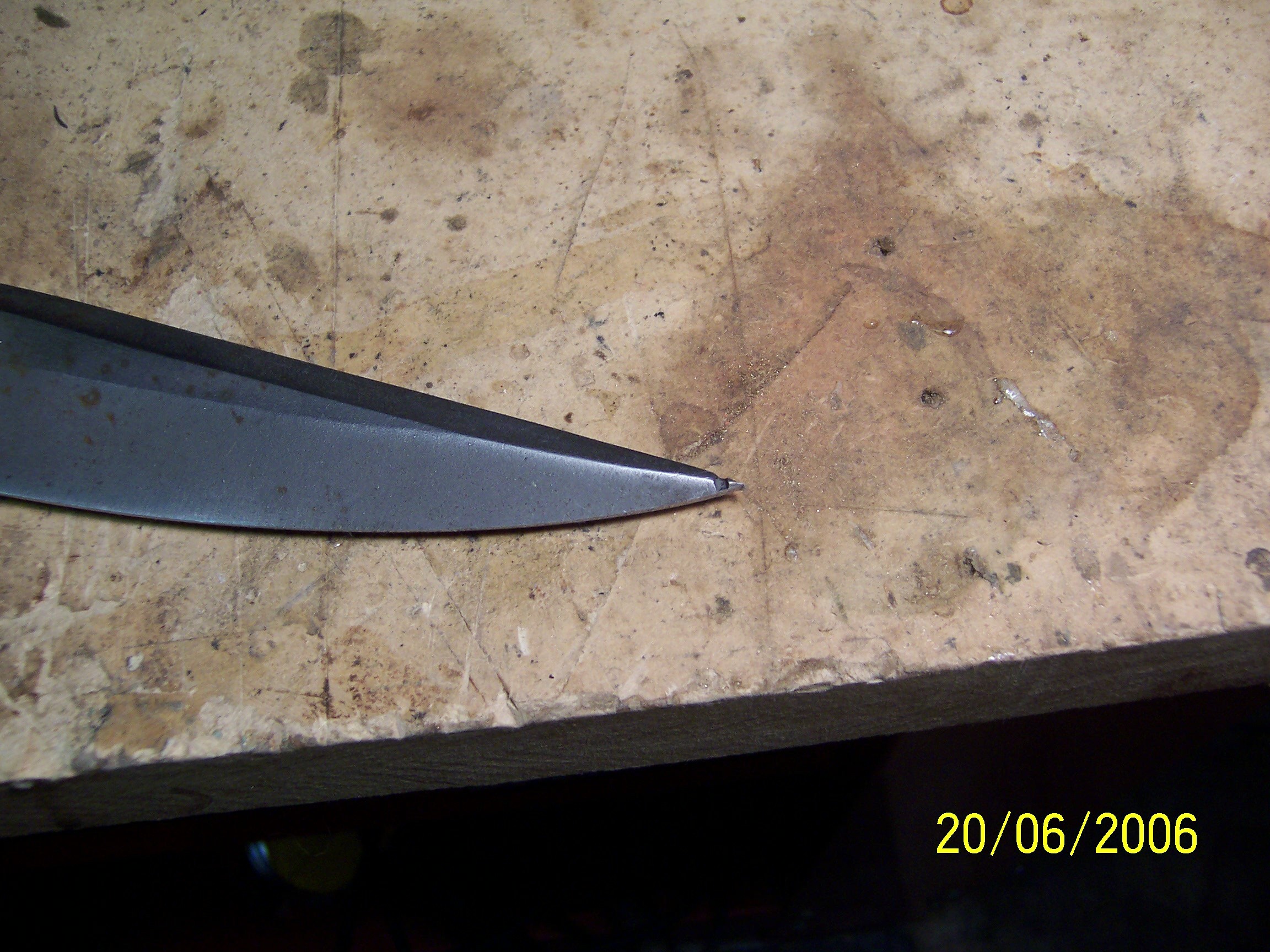 There were some interesting characteristics to these blanks.  I remember sending LT and e-mail and asking him if they were made with MIM (metal injection molding) technology.  He said he did not know if Schrade used that method.  The reason I wondered abo
