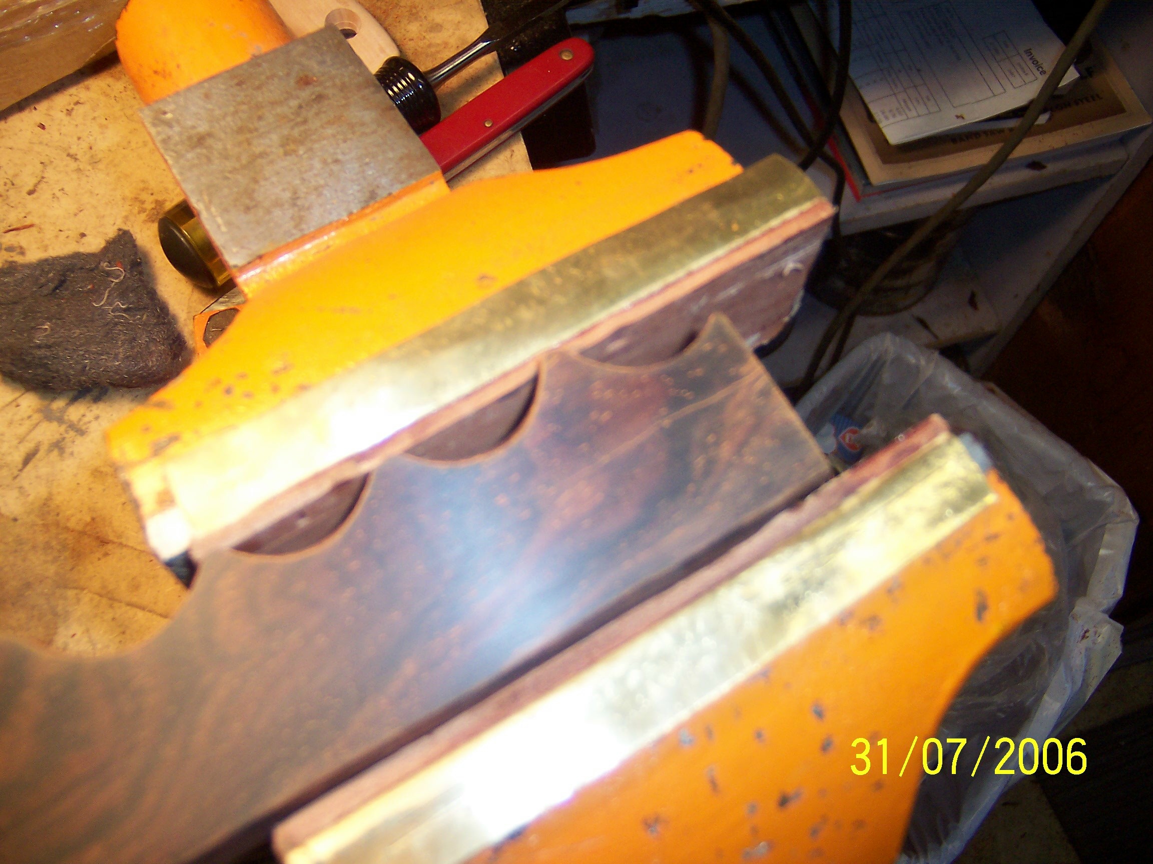 This was a real disappointment.  I had this handle made and was sanding it.  I had gotten down to 800 grit and then, I see a hairline crack in the wood.  I had to start all over again.