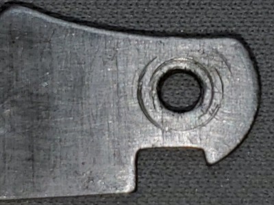 Worst side of bushing hole.