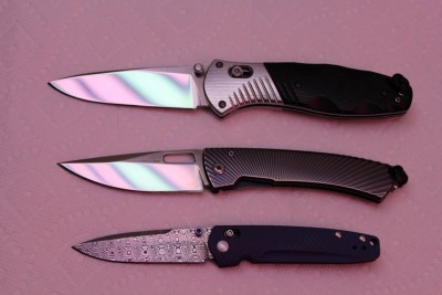 Cannot choose the best of these three, Benchmade Barrage, Lionsteel T Spine, Benchmade Valet.JPG