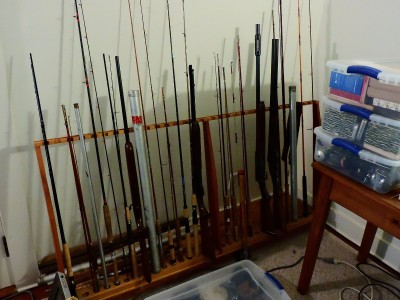 A fishing rod rack I made.