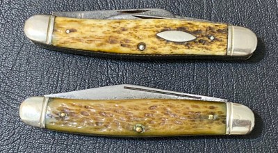 Top: StaSharp 4 blade stockman. Bottom: Wards stockman.