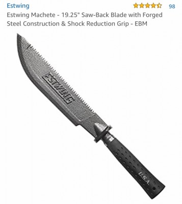 The machete mentioned earlier